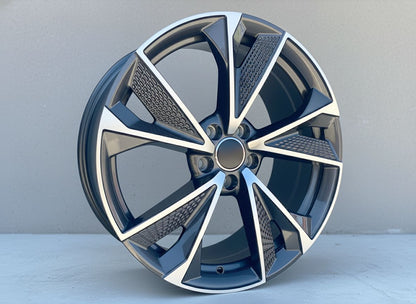 AU14 19x8.5 5x112 +32 66.6 Gunmetal Machined Face