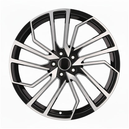 AU15 19x8.5 5x112 +32 66.6 Black Machined Face