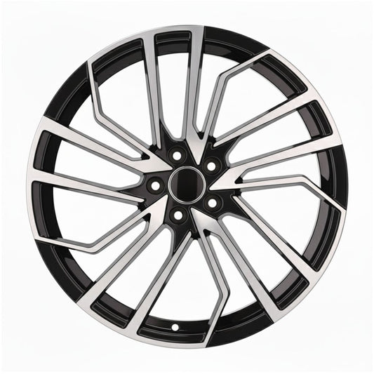 AU15 19x8.5 5x112 +32 66.6 Black Machined Face