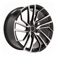 AU15 20x9 5x112 +32 66.6 Black Machined Face