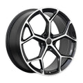 AU16 20x9 5x112 +30 66.6 Black Machined Face