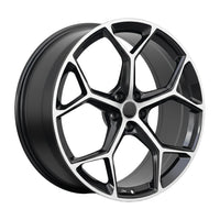 AU16 21x9 5x112 +26 66.6 Black Machined Face