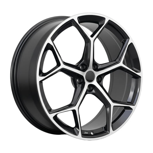 AU16 19x8.5 5x112 +32 66.6 Black Machined Face