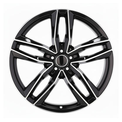 AU3 19x8.5 5X112 +35 66.6 Black Machined Face