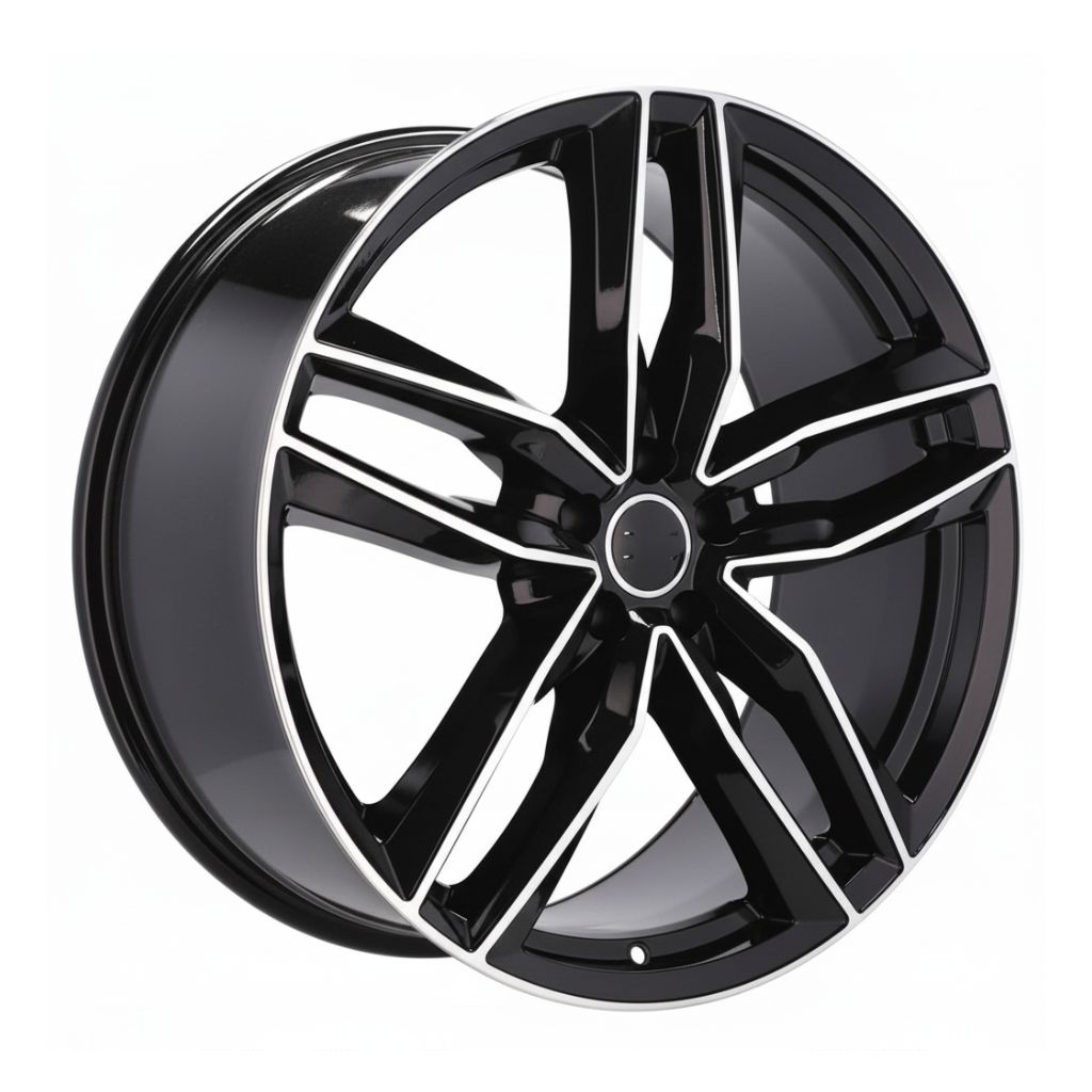 AU3 19x8.5 5X112 +35 66.6 Black Machined Face