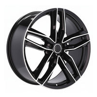 AU3 19x8.5 5X112 +35 66.6 Black Machined Face