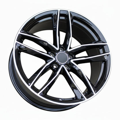 AU3 19x8.5 5X112 +35 66.6 Black Machined Face