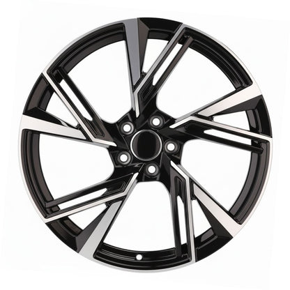 AU9 19x8.5 5x112 +32 66.6 Black Machined Face