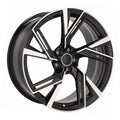 AU9 19x8.5 5x112 +32 66.6 Black Machined Face