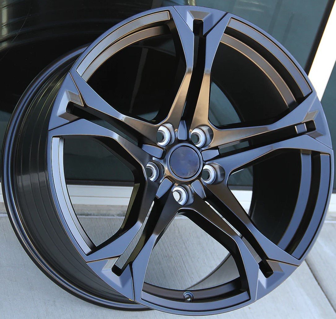 CH5 20x10 5x120 +23 66.9 Matte Black (Chevy Camaro RS SS Z28 ZL1)