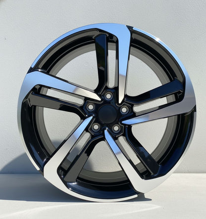 HD1 19x8.5 5x114.3 +35 64.1 Black Machined Face