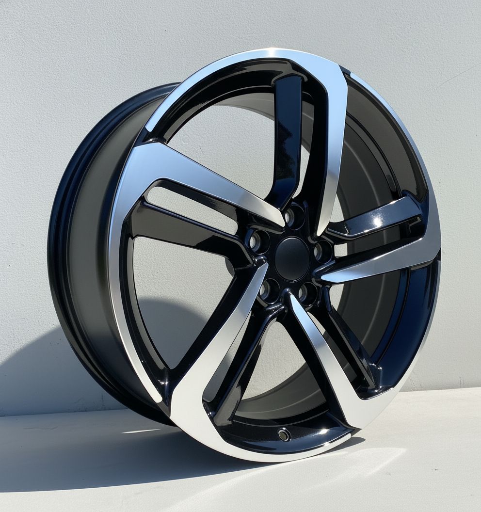 HD1 19x8.5 5x114.3 +35 64.1 Black Machined Face