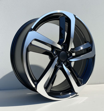 HD1 19x8.5 5x114.3 +35 64.1 Black Machined Face