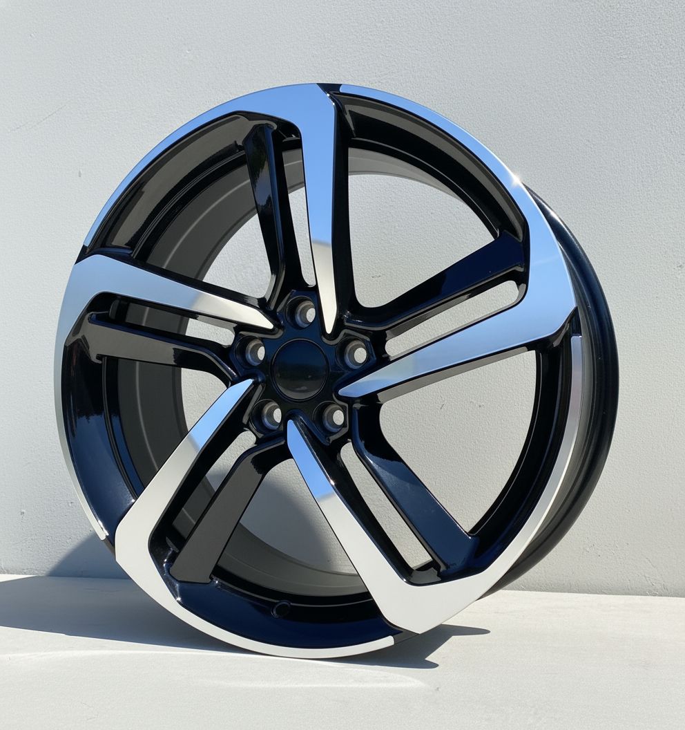 HD1 19x8.5 5x114.3 +35 64.1 Black Machined Face