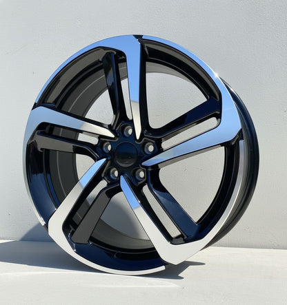 HD1 19x8.5 5x114.3 +35 64.1 Black Machined Face