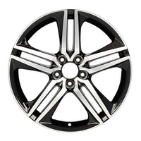 HD2 18x8 5x114.3 +35 64.1 Black Machined Face