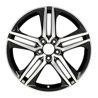 HD2 18x8 5x114.3 +35 64.1 Black Machined Face