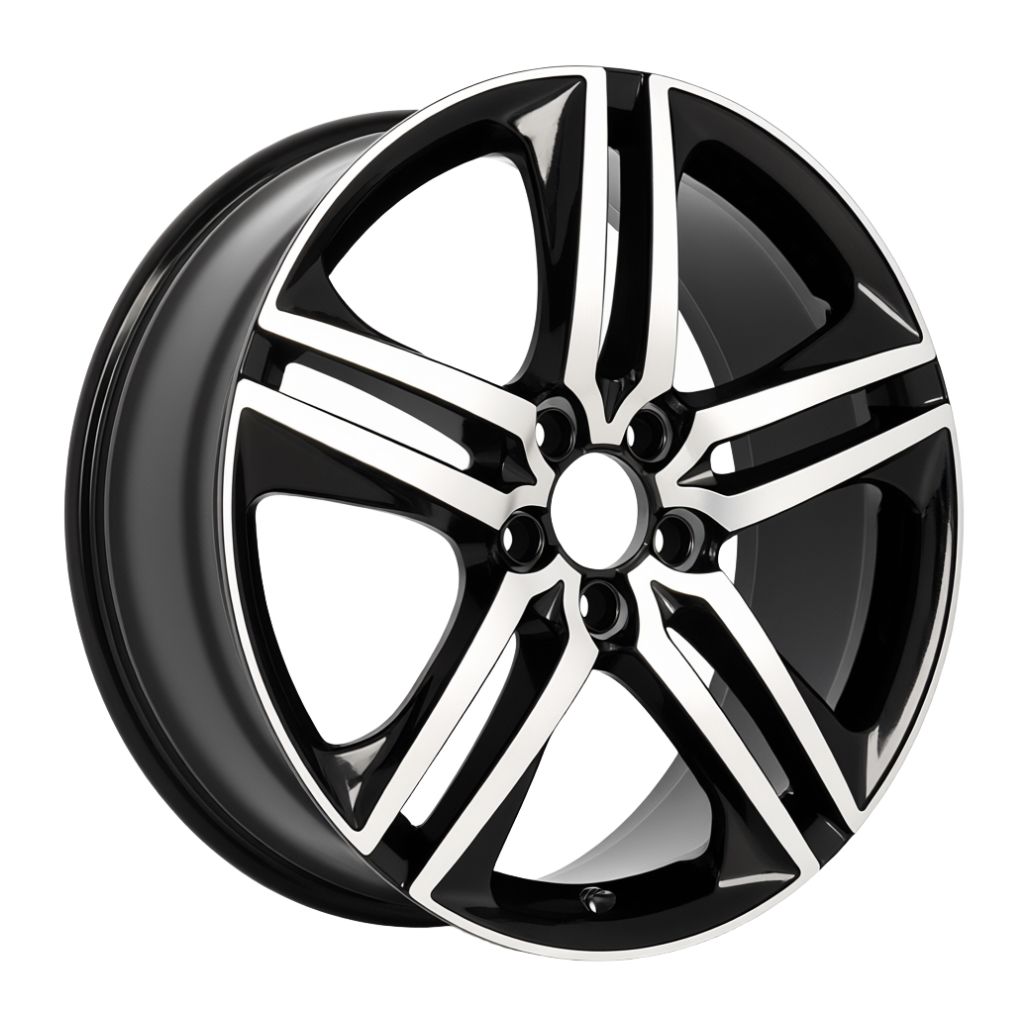 HD2 18x8 5x114.3 +35 64.1 Black Machined Face