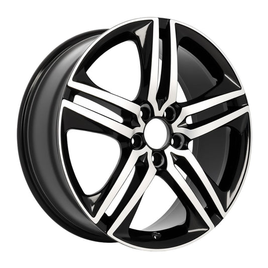 HD2 18x8 5x114.3 +35 64.1 Black Machined Face