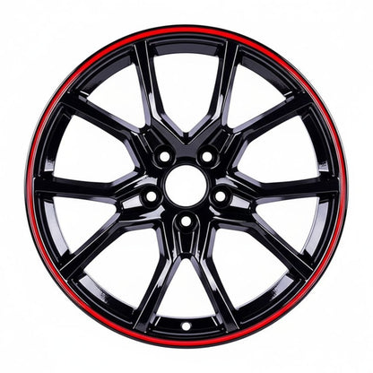 HD3 20x8 5x114.3 +35 64.1 Gloss Black Red Tip
