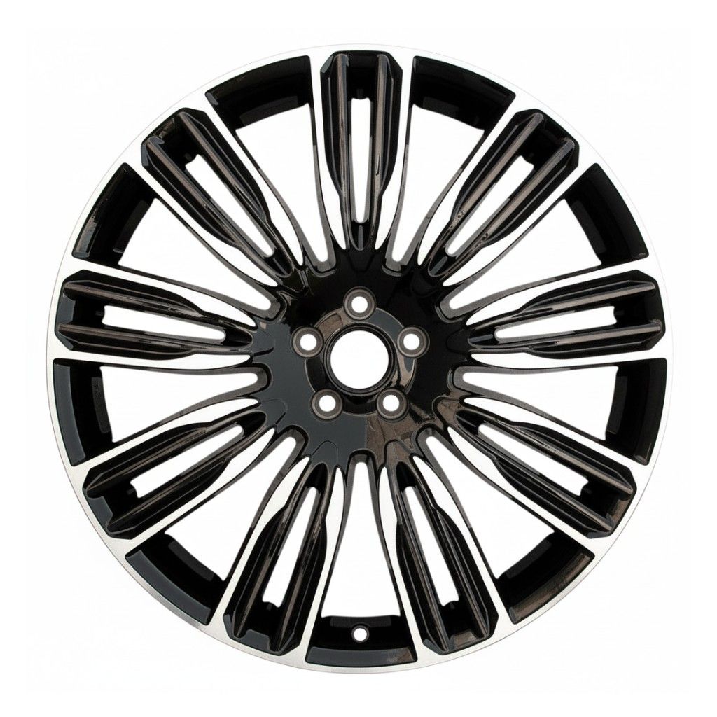 LR1 20x9.5 5x108 +45 63.4 Gloss Black Machined Face