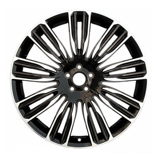 LR1 20x9.5 5x108 +45 63.4 Gloss Black Machined Face