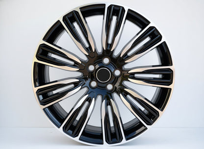 LR1 20x9.5 5x108 +45 63.4 Gloss Black Machined Face