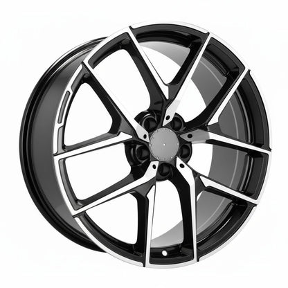 MB19 18x8.5 5x112 +35 66.6 Black Machined Face