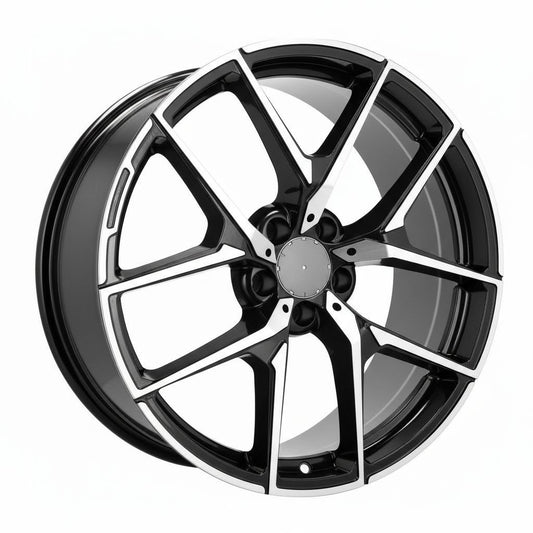 MB19 18x9.5 5x112 +35 66.6 Black Machined Face