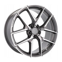 MB19 18x9.5 5x112 +35 66.6 Gunmetal Machined Face