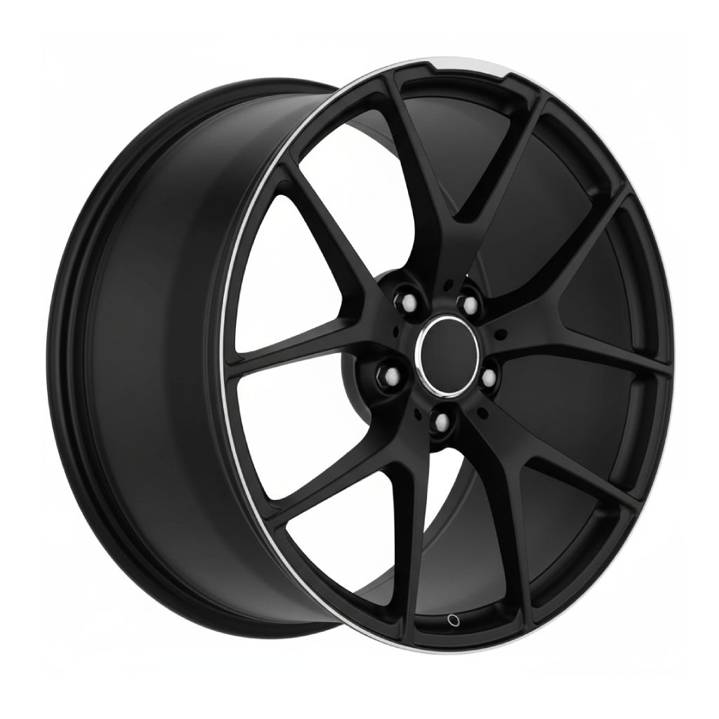 MB1 18x8.5 5x112 +42 66.6 Matte Black Machined Tip