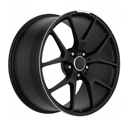 MB1 18x8.5 5x112 +42 66.6 Matte Black Machined Tip