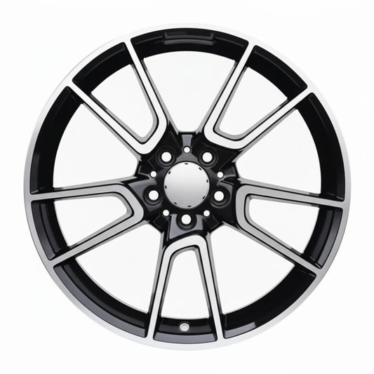 MB10 19x8.5 5x112 +35 66.6 Black Machined Face