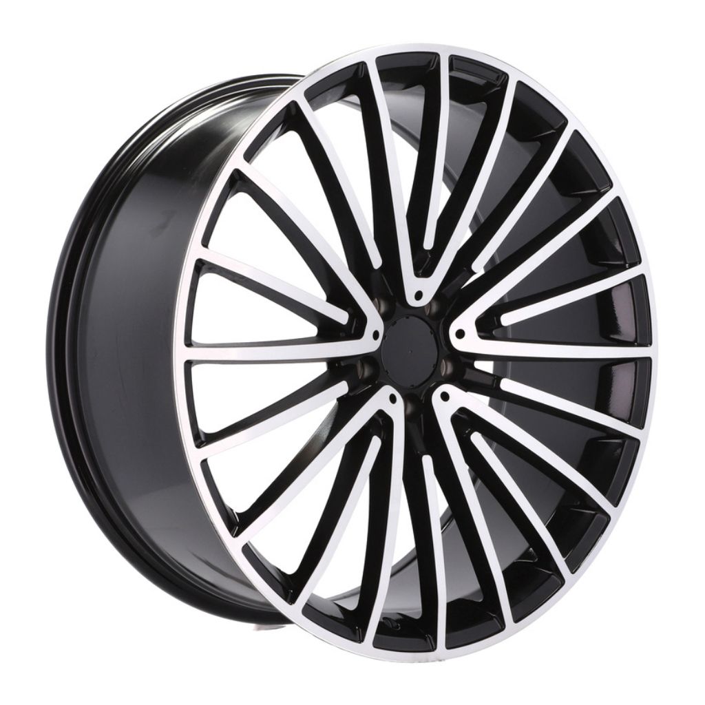 MB15 20x8.5 5x112 +42 66.6 Black Machined Face