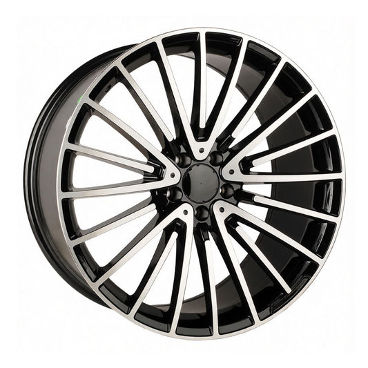 MB15 18x8.5 5x112 +35 66.6 Black Machined Face