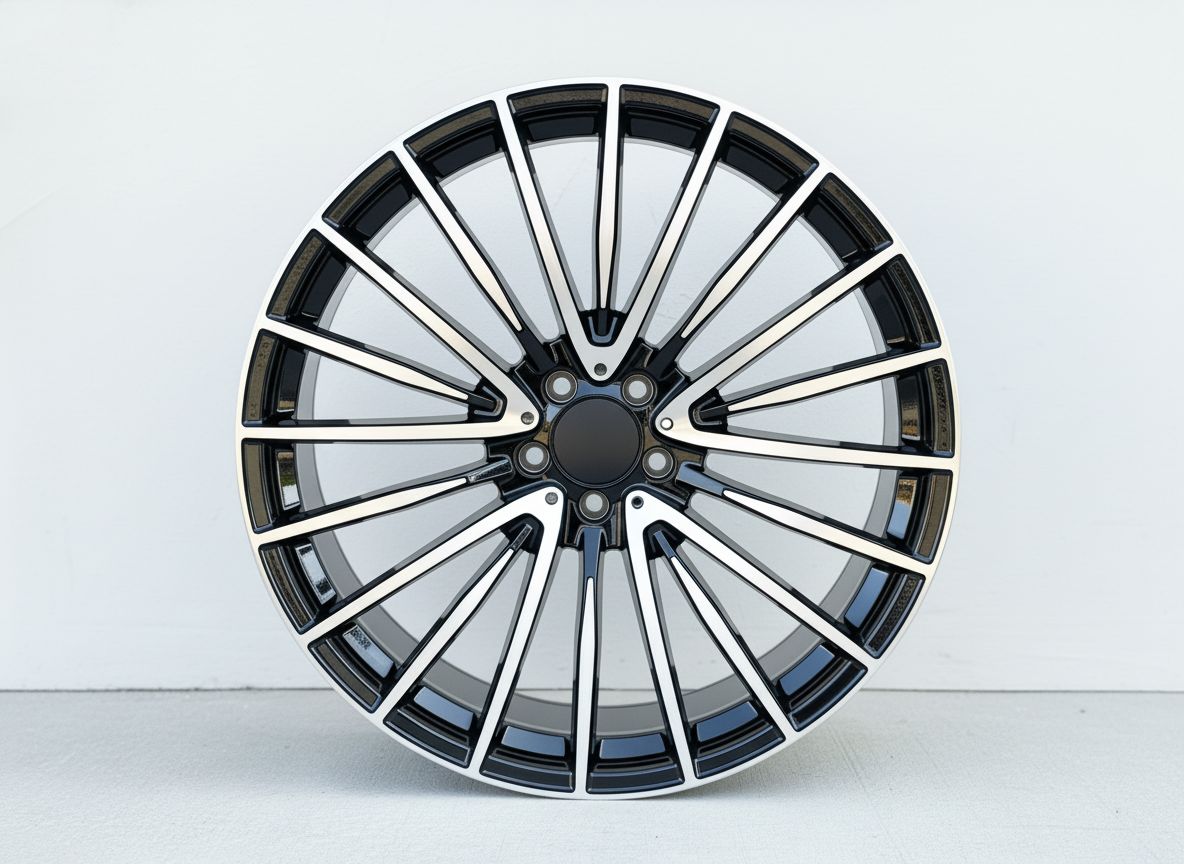 MB15 20x8.5 5x112 +42 66.6 Black Machined Face
