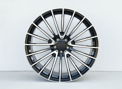 MB15 20x8.5 5x112 +42 66.6 Black Machined Face