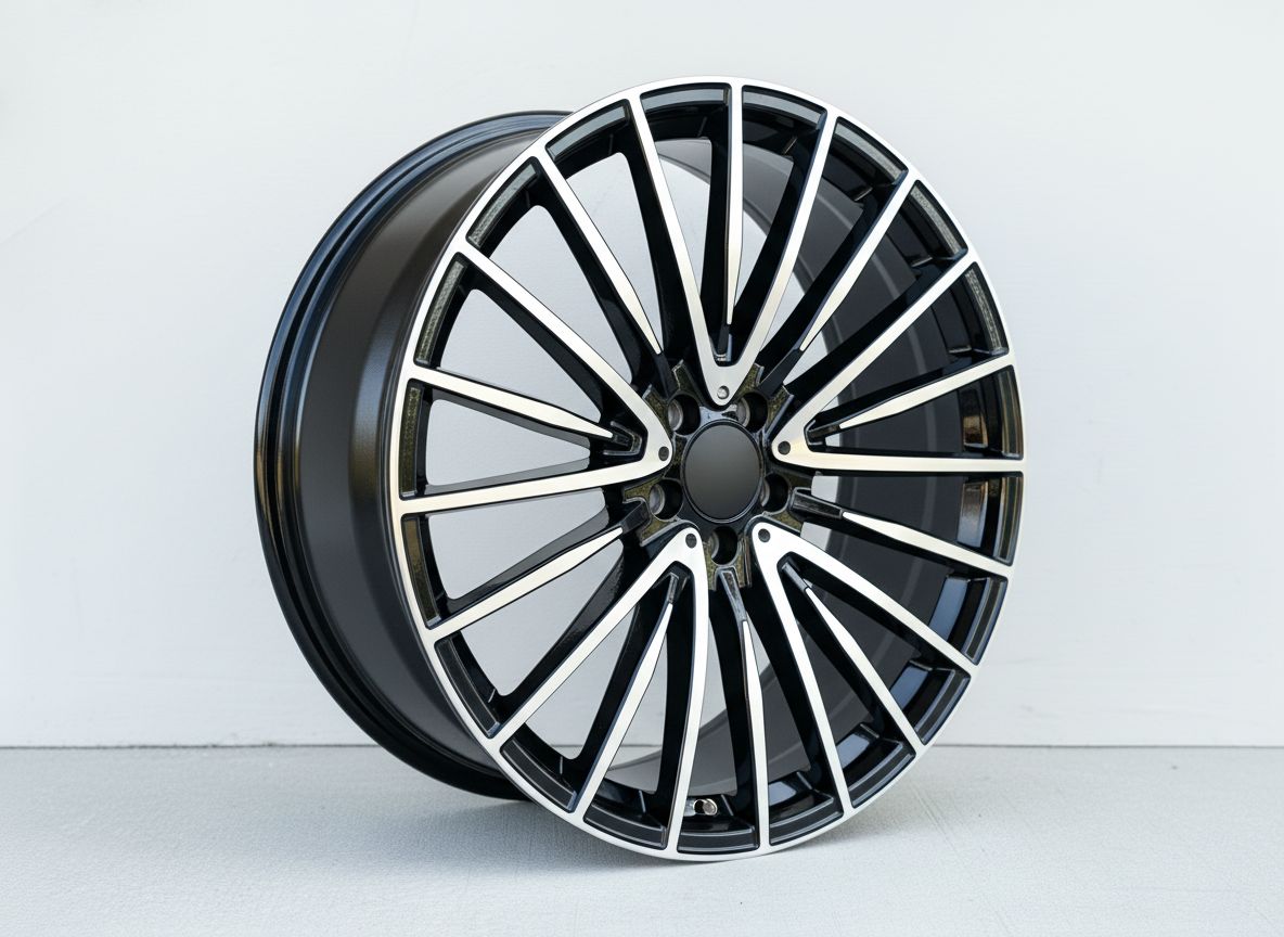 MB15 20x8.5 5x112 +42 66.6 Black Machined Face