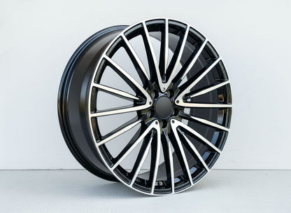 MB15 20x8.5 5x112 +42 66.6 Black Machined Face