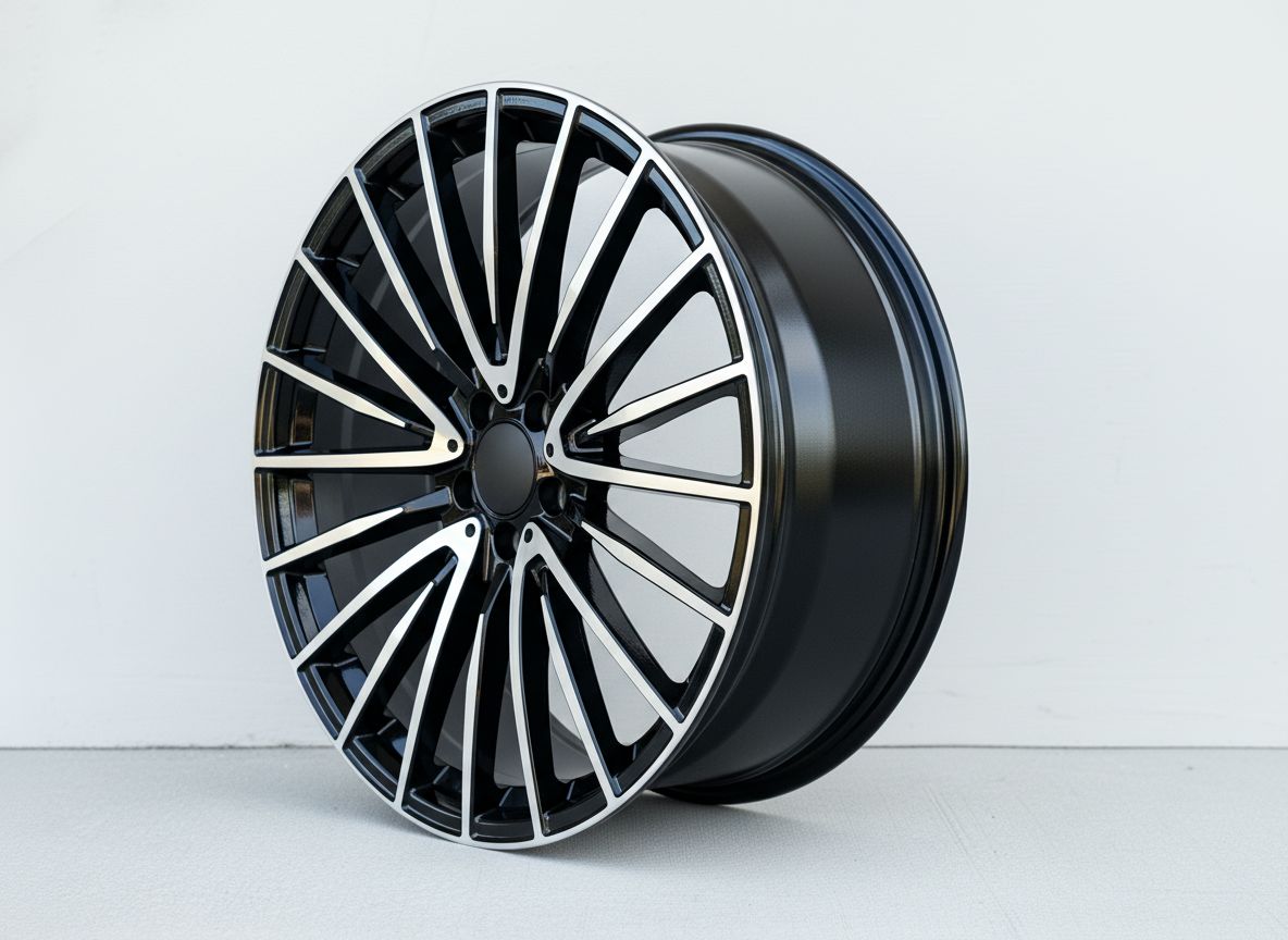 MB15 20x8.5 5x112 +42 66.6 Black Machined Face