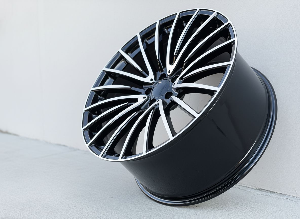 MB15 20x8.5 5x112 +42 66.6 Black Machined Face