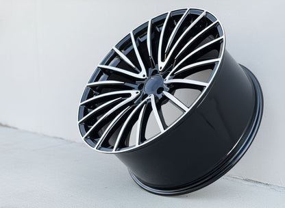 MB15 20x8.5 5x112 +42 66.6 Black Machined Face