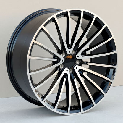 MB15 20x8.5 5x112 +42 66.6 Black Machined Face