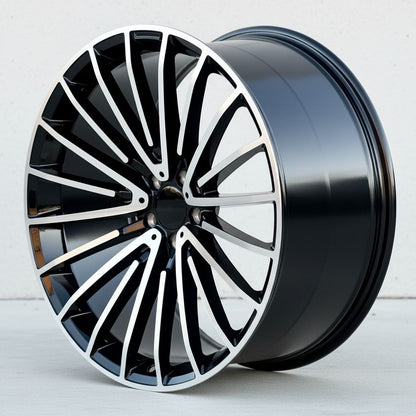 MB15 20x8.5 5x112 +42 66.6 Black Machined Face