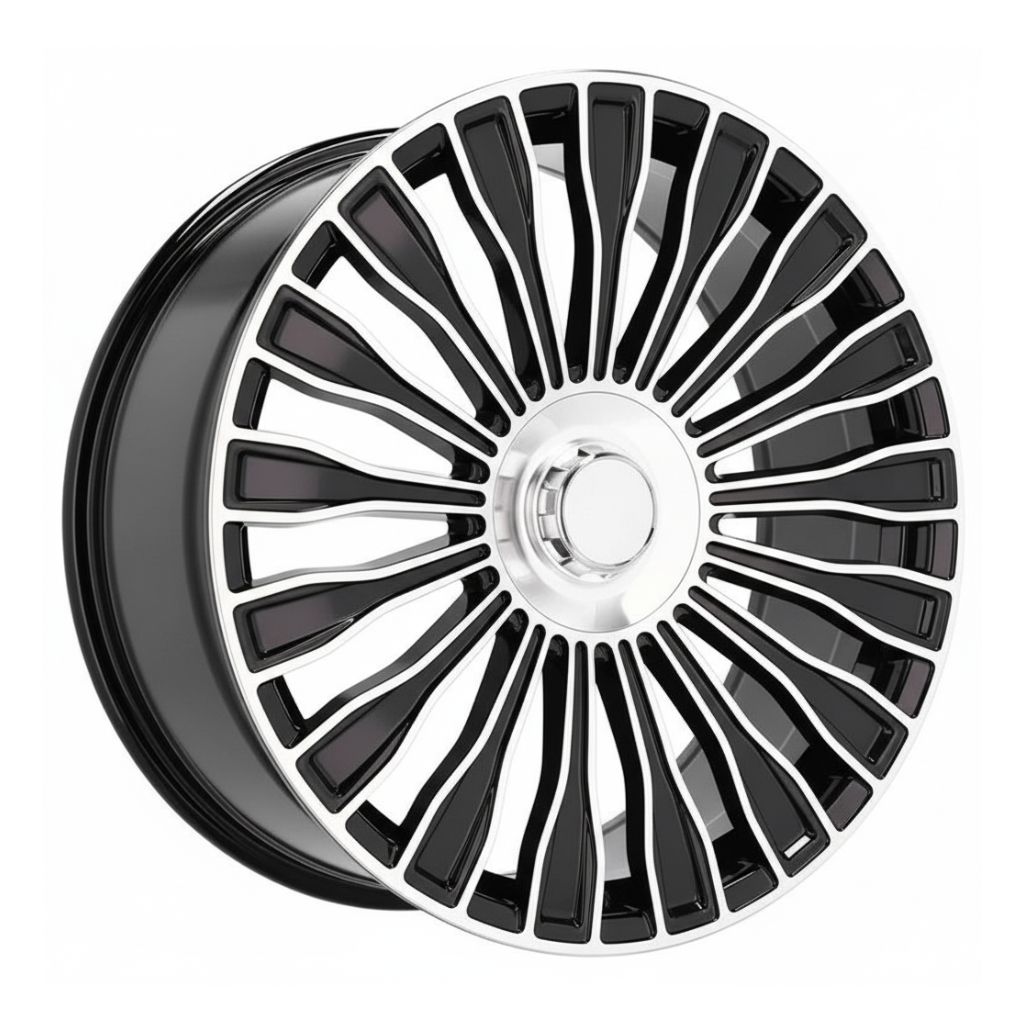 MB17 20x8.5 5x112 +42 66.6 Gloss Black Machined Face