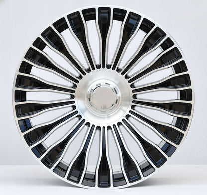 MB17 20x8.5 5x112 +42 66.6 Gloss Black Machined Face