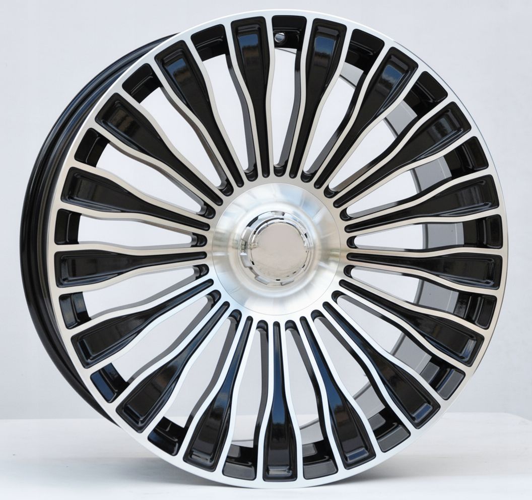 MB17 20x8.5 5x112 +42 66.6 Gloss Black Machined Face