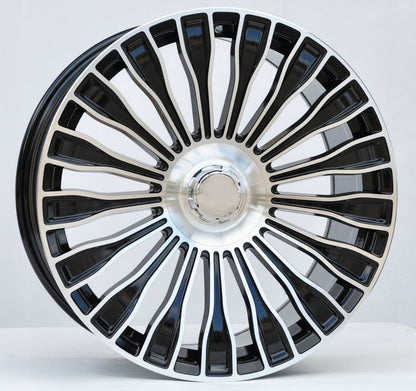 MB17 20x8.5 5x112 +42 66.6 Gloss Black Machined Face