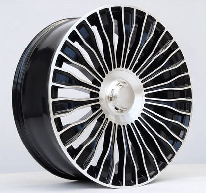 MB17 20x8.5 5x112 +42 66.6 Gloss Black Machined Face