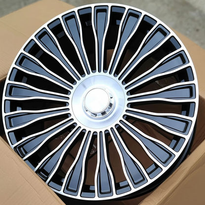 MB17 20x8.5 5x112 +42 66.6 Gloss Black Machined Face